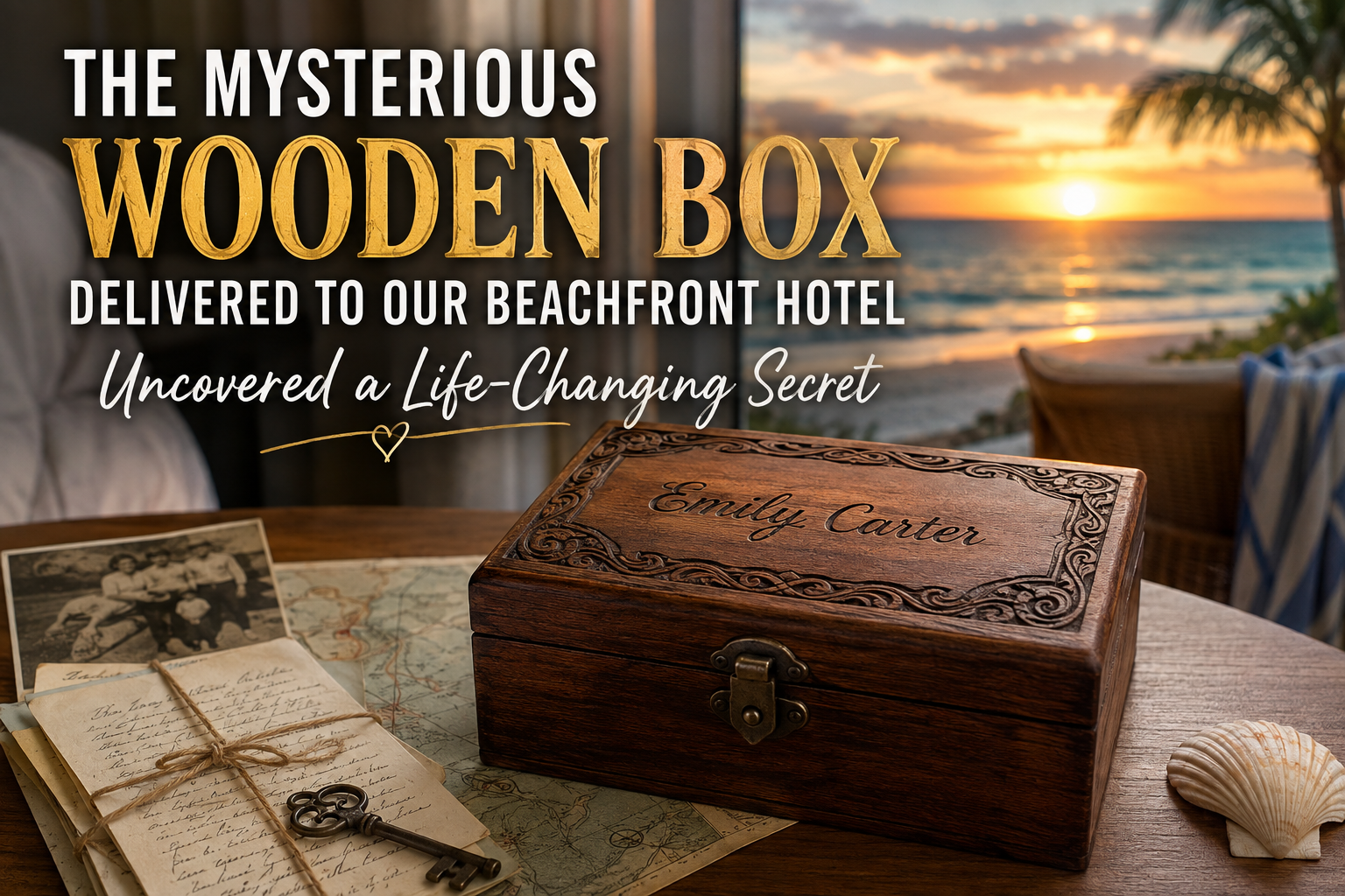 Mysterious Wooden Box delivered outside a beachfront hotel room