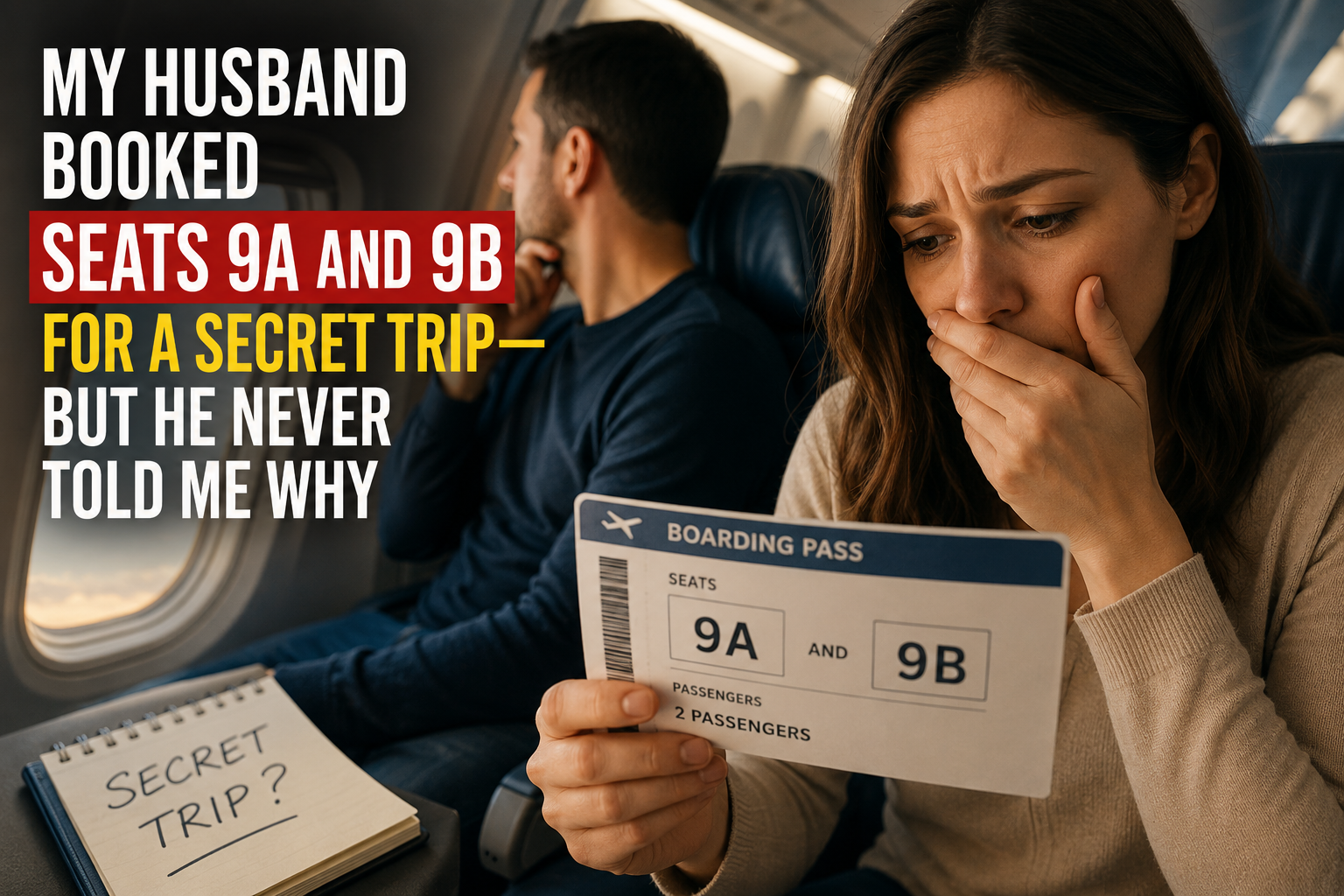 secret trip planned by husband with seats 9A and 9B