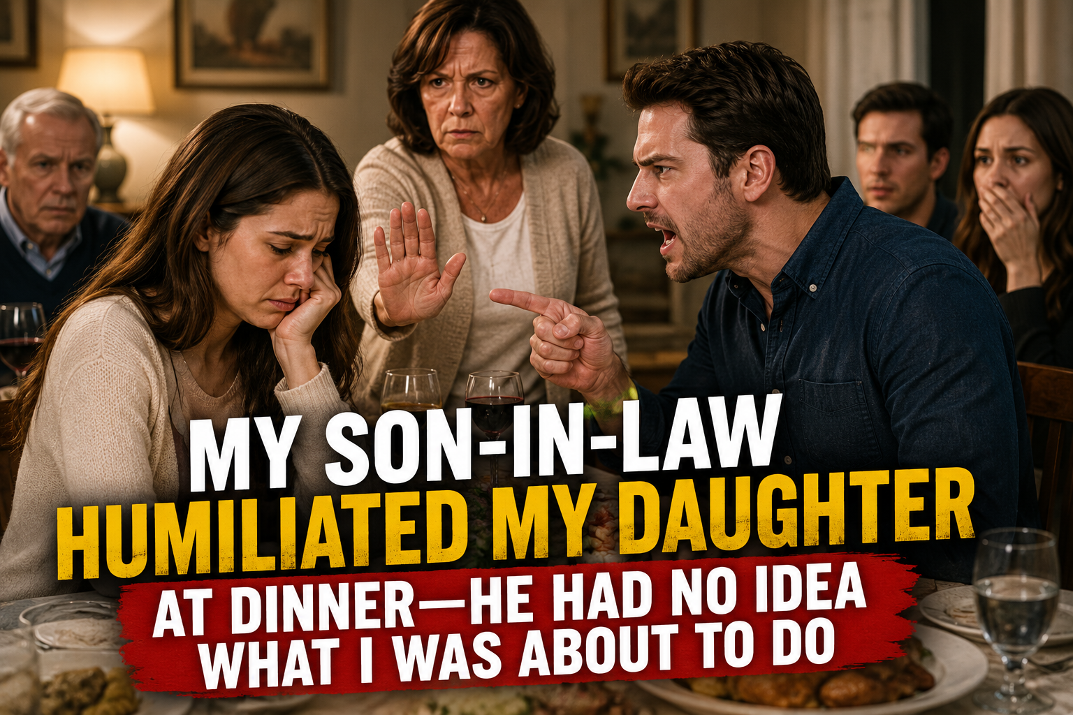 Son-in-law humiliated my daughter during a family dinner